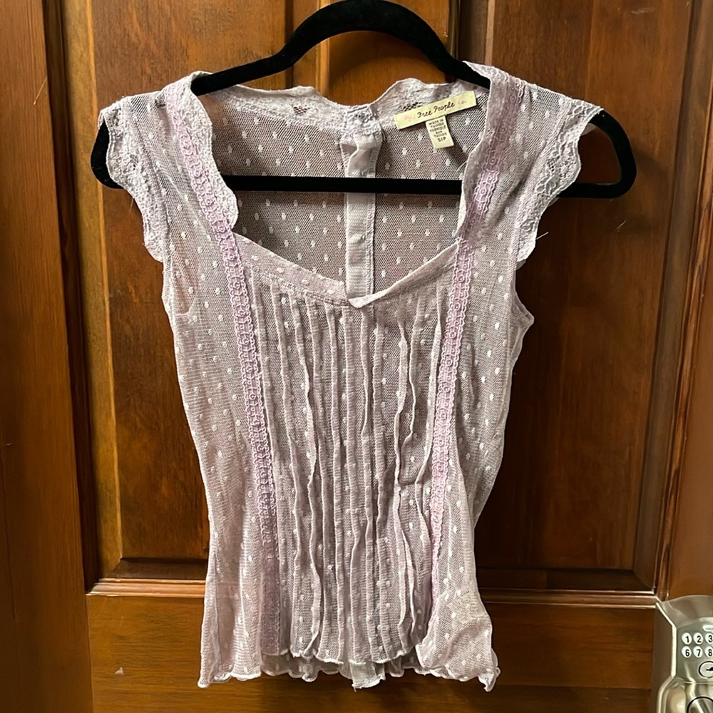 Free people lilac lace top